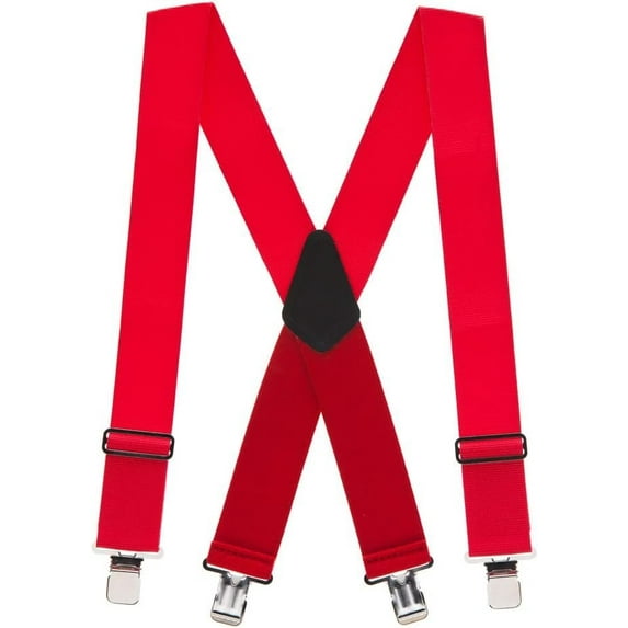 SuspenderStore Heavy Duty No-Stretch Work Suspenders -Clip- 4 Colors & Sizes, Includes Big&Tall