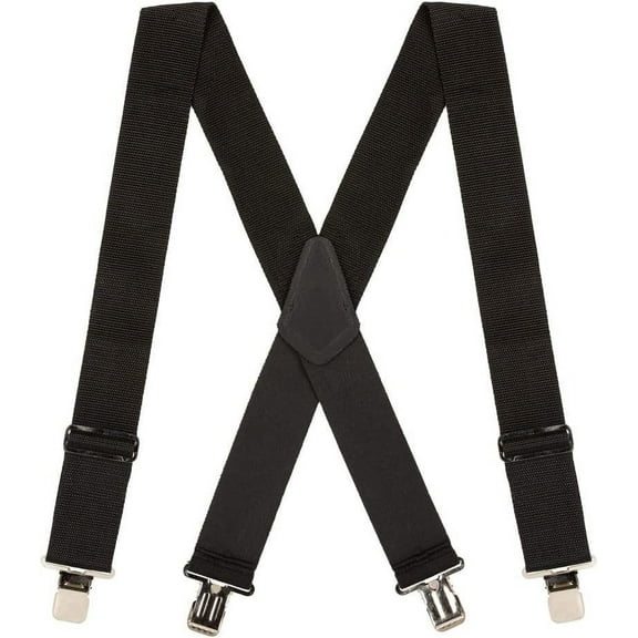 SuspenderStore Heavy Duty No-Stretch Work Suspenders -Clip- 4 Colors & Sizes, Includes Big&Tall