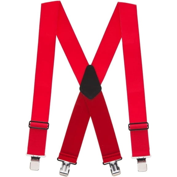 SuspenderStore Heavy Duty No-Stretch Work Suspenders -Clip- 4 Colors & Sizes, Includes Big&Tall