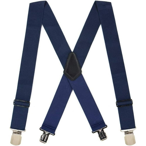 SuspenderStore Heavy Duty Work Suspenders - 2-Inch Wide Straps - Pin Clips - 4 Colors & 4 Sizes Including Big & Tall