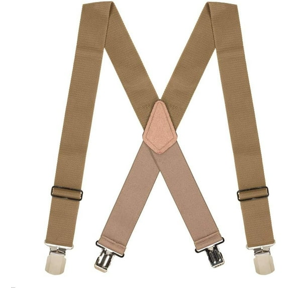SuspenderStore Heavy Duty Work Suspenders - 2-Inch Wide Straps - Pin Clips - 4 Colors & 4 Sizes Including Big & Tall