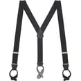 thumbnail image 1 of Suspender Store Mens Black Jacquard Checkered Suspenders - Button Black 42" for 5'0" to 5'9" tall, 1 of 4