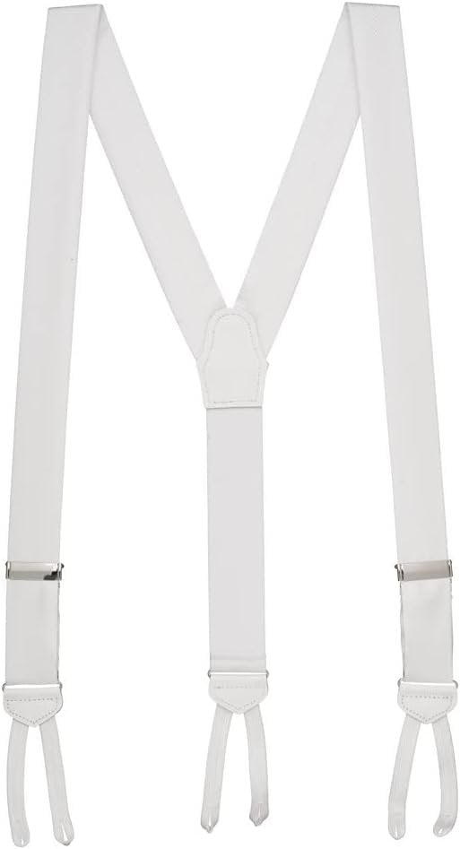 SuspenderStore Jacquard Silk Basket Weave Suspenders - 1.38-Inch Wide ...