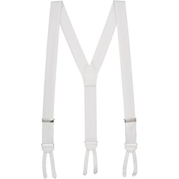 SuspenderStore Jacquard Silk Basket Weave Suspenders - 1.38-Inch Wide - Button Runner End - 2 Colors & 2 Sizes