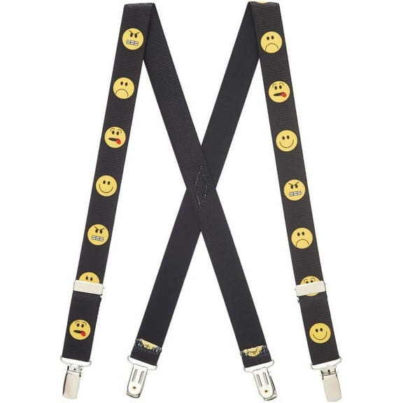 SuspenderStore Kids' Silly Face Suspenders - 1-Inch Wide Elastic - Clip - 3 Sizes
