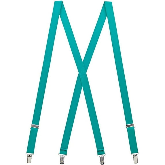 Suspender Store Children's Solid Color Suspenders - 1-Inch Wide Elastic - Sewn X-Back - Clip - Many Colors & 3 Sizes