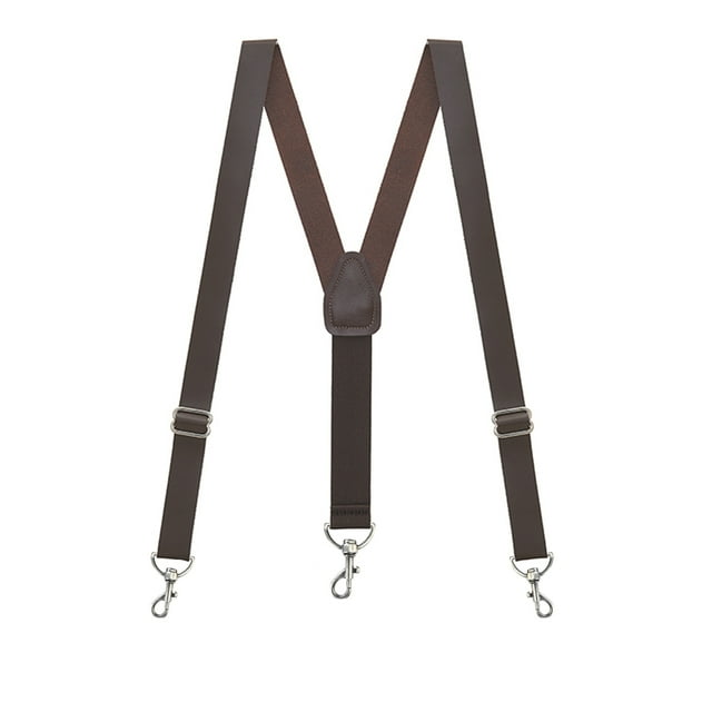 SuspenderStore Leather 1Inch Wide Trigger Snap Suspenders