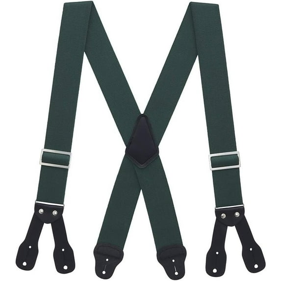 SuspenderStore Logger Suspenders - Low Stretch, Button - 5 Colors & 4 Sizes Includes Big & Tall