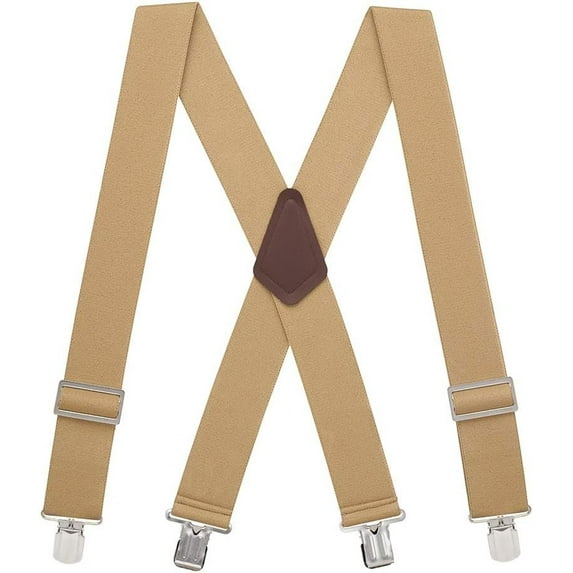 SuspenderStore Logger Suspenders - Low Stretch, Pin Clip - 5 Colors & 4 Sizes Includes Big & Tall