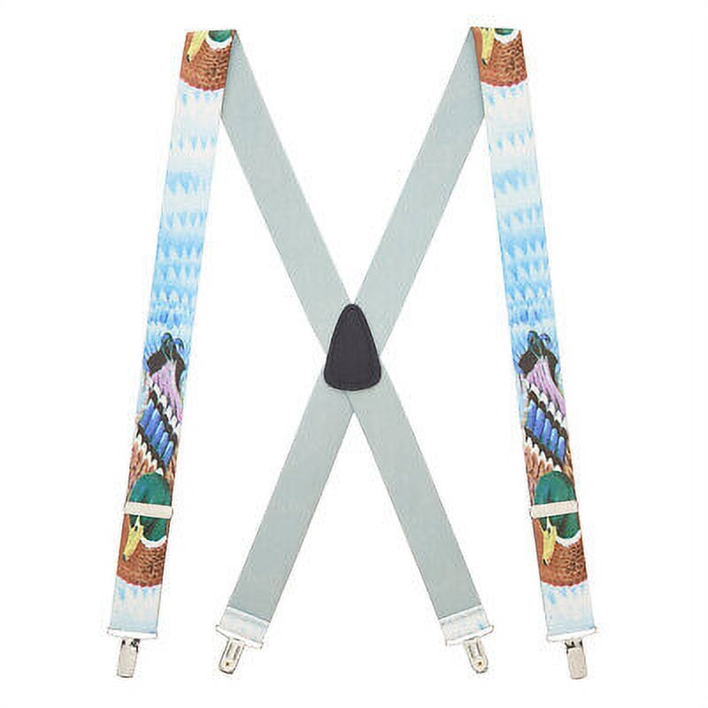 SuspenderStore Mallard Duck Suspenders 1.5Inch Wide Elastic Clip