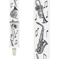 thumbnail image 1 of SuspenderStore Musical Instruments Suspenders - 1.5-Inch Wide Elastic - Clip - 3 Sizes, 1 of 4