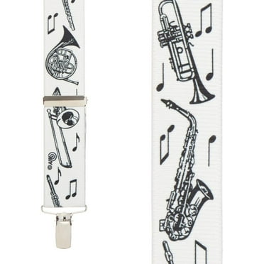 SuspenderStore Musical Instruments Suspenders - 1.5-Inch Wide Elastic - Clip - 3 Sizes