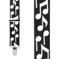 thumbnail image 1 of SuspenderStore Musical Notes Suspenders - 1.5-Inch Wide Elastic - Clip - 2 Colors & 3 Sizes, 1 of 4