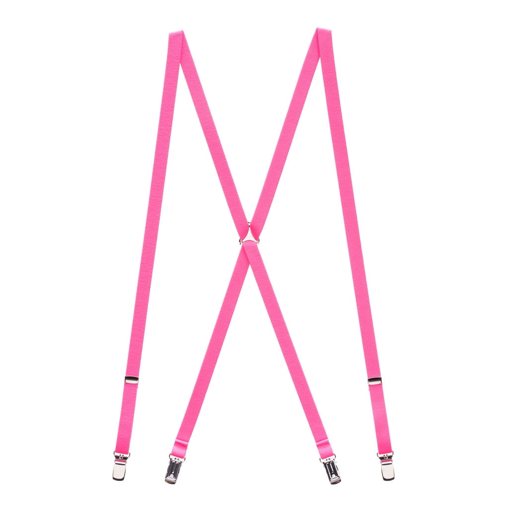 SuspenderStore Neon Skinny Novelty Suspenders, Clip (3 Sizes, 7 Colors