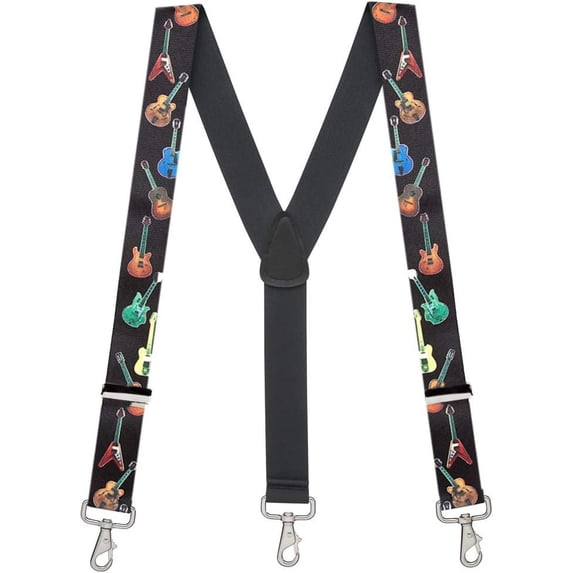 SuspenderStore Novelty Print Suspenders-1.5" Wide, Trigger Snap-4 Sizes Include Big & Tall