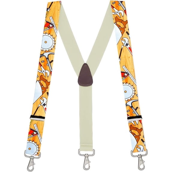 SuspenderStore Novelty Print Suspenders-1.5" Wide, Trigger Snap-4 Sizes Include Big & Tall