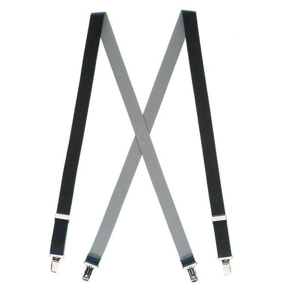 Suspender Store Plaid Suspenders - 1-Inch Wide Elastic - Sewn X-Back - Clip - 6 Colors & 2 Sizes