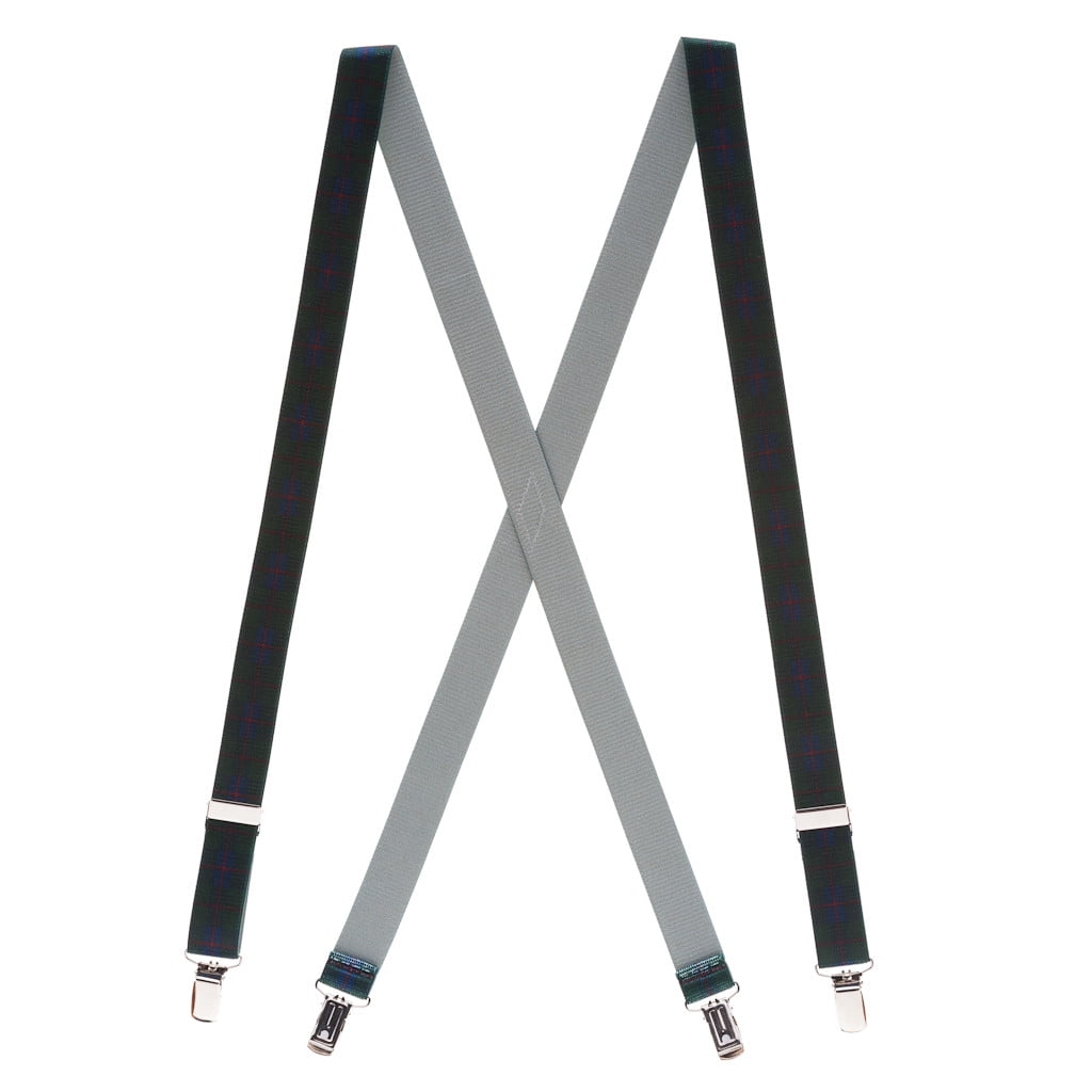 SuspenderStore Plaid ClipEnd Suspenders 1Inch Wide 2 Sizes, 6