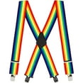 thumbnail image 1 of SuspenderStore Rainbow Striped Suspenders - 2-Inch Wide Elastic - Clip - 4 Sizes Including Big & Tall, 1 of 4