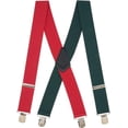thumbnail image 1 of SuspenderStore Red-Green Suspenders, 2-Inch Wide, Pin Clip - 4 Sizes Including Big & Tall, 1 of 4