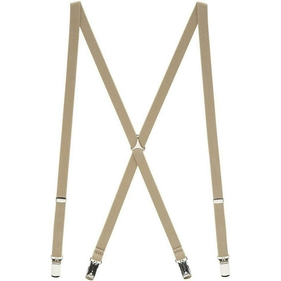 SuspenderStore Skinny Matte Satin Suspenders - 3/4-Inch Wide Elastic - Clip - 9 Colors & 2 Sizes