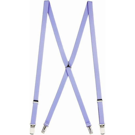SuspenderStore Skinny Matte Satin Suspenders - 3/4-Inch Wide Elastic - Clip - 9 Colors & 2 Sizes