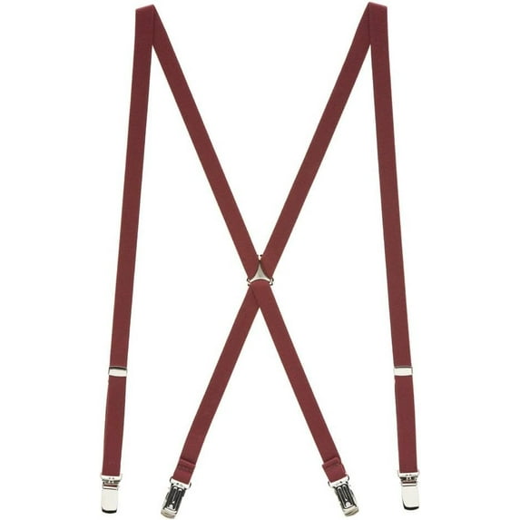 SuspenderStore Skinny Matte Satin Suspenders - 3/4-Inch Wide Elastic - Clip - 9 Colors & 2 Sizes