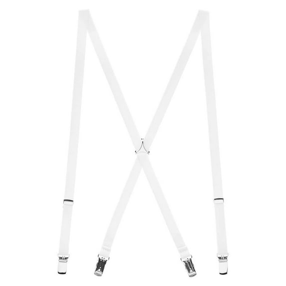 Suspender Store Skinny Satin Suspenders - 3/4-Inch Wide Elastic - X-Back - Clip - 7 Colors & 2 Sizes