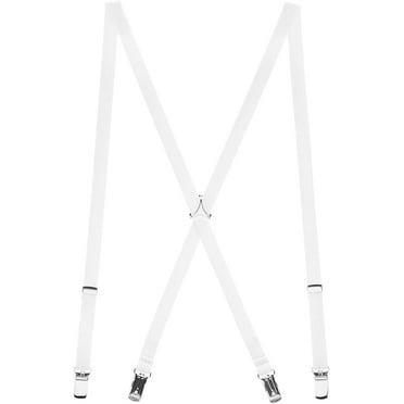 SuspenderStore Skinny Matte Satin Suspenders - 3/4-Inch Wide Elastic - Clip - 9 Colors & 2 Sizes