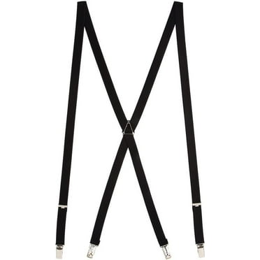 SuspenderStore Skinny Satin Suspenders - 3/4-Inch Wide Elastic - Clip - 9 Colors & 2 Sizes