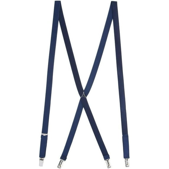 Suspender Store Skinny Satin Suspenders - 3/4-Inch Wide Elastic - X-Back - Clip - 7 Colors & 2 Sizes