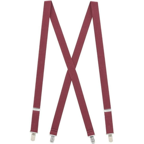 SuspenderStore Solid 1-Inch Elastic Suspenders - Small Pin Clip - Many Colors & 3 Sizes
