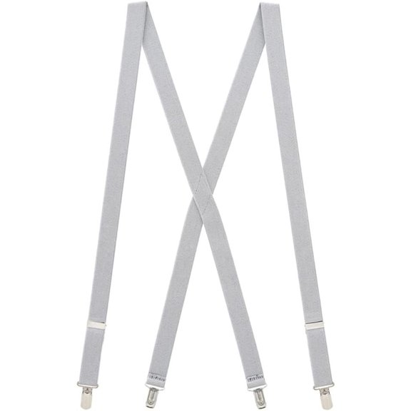 SuspenderStore Solid 1-Inch Elastic Suspenders - Small Pin Clip - Many Colors & 3 Sizes