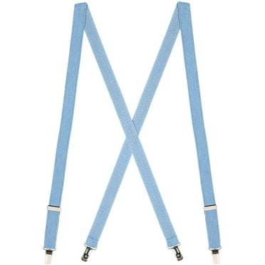 SuspenderStore Solid 1-Inch Elastic Suspenders - Small Pin Clip - Many Colors & 3 Sizes