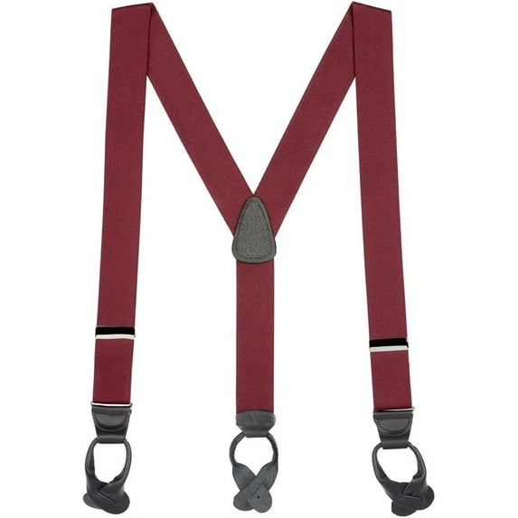 SuspenderStore Solid Color Suspenders - 1.5-Inch Wide Elastic - Button, Many Colors & 4 Sizes Includes Big&Tall