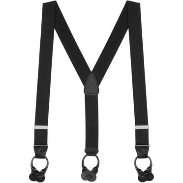SuspenderStore Solid Color Suspenders - 1.5-Inch Wide Elastic - Button, Many Colors & 4 Sizes Includes Big&Tall
