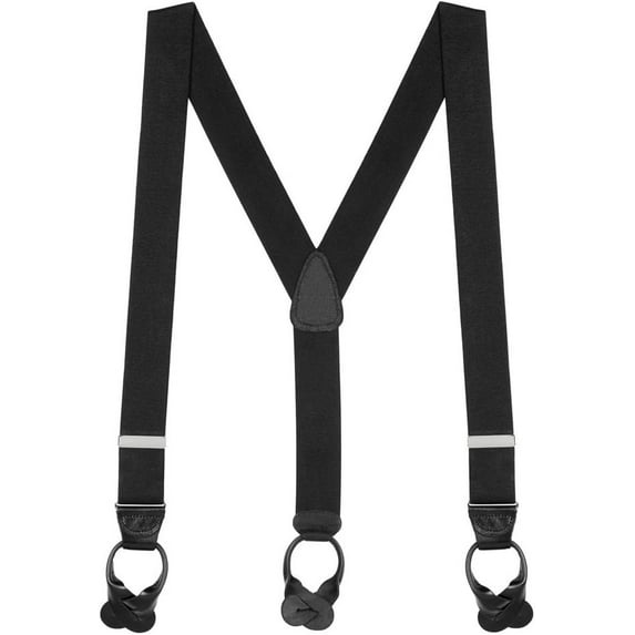SuspenderStore Solid Color Suspenders - 1.5-Inch Wide Elastic - Button, Many Colors & 4 Sizes Includes Big&Tall
