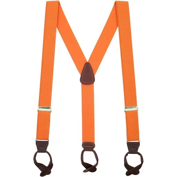 SuspenderStore Solid Color Suspenders - 1.5-Inch Wide Elastic - Button, Many Colors & 4 Sizes Includes Big&Tall