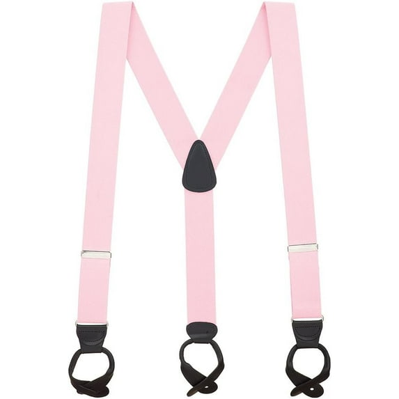 SuspenderStore Solid Color Suspenders - 1.5-Inch Wide Elastic - Button, Many Colors & 4 Sizes Includes Big&Tall
