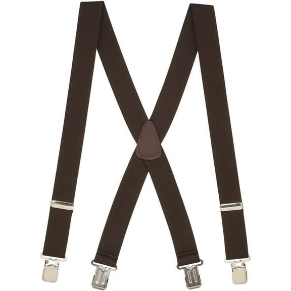SuspenderStore Solid Color Suspenders -1.5-Inch Wide Elastic - Gator Clip - 4 Sizes, Includes Big & Tall
