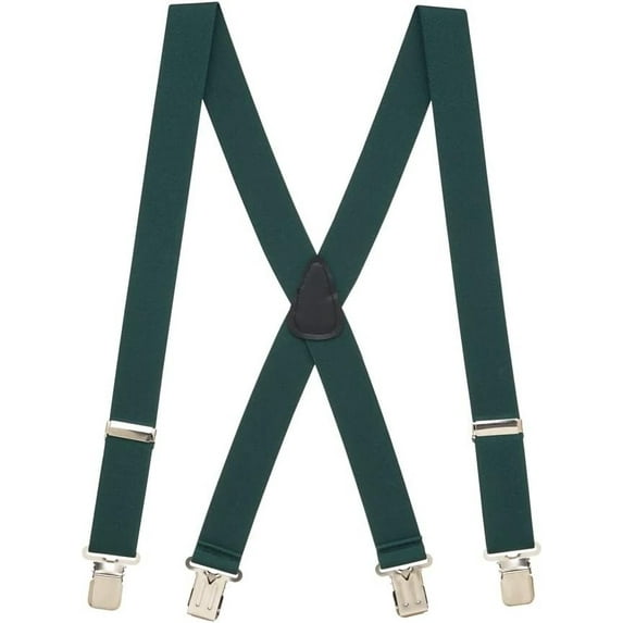 SuspenderStore Solid Color Suspenders -1.5-Inch Wide Elastic - Gator Clip - 4 Sizes, Includes Big & Tall