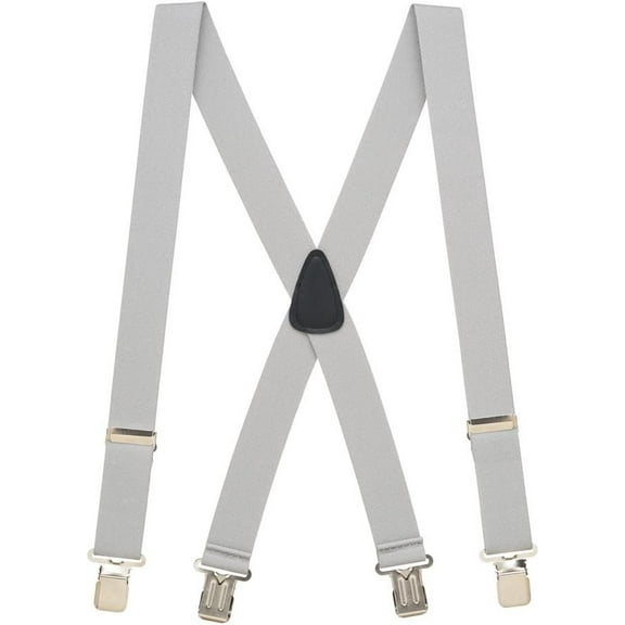 SuspenderStore Solid Color Suspenders -1.5-Inch Wide Elastic - Gator Clip - 4 Sizes, Includes Big & Tall
