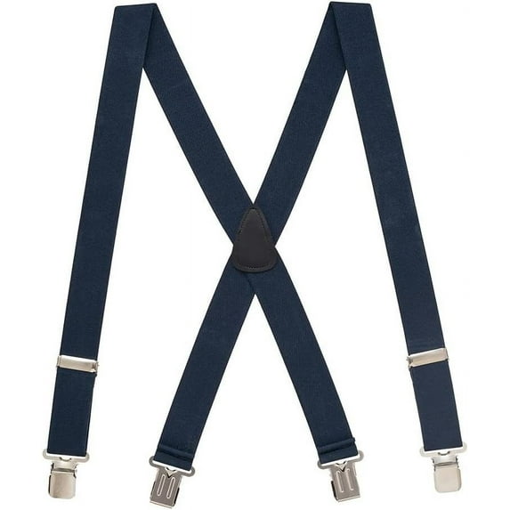 SuspenderStore Solid Color Suspenders -1.5-Inch Wide Elastic - Gator Clip - 4 Sizes, Includes Big & Tall
