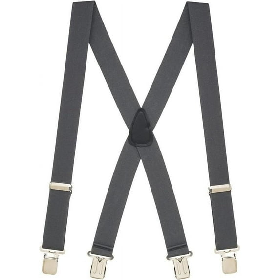 SuspenderStore Solid Color Suspenders -1.5-Inch Wide Elastic - Gator Clip - 4 Sizes, Includes Big & Tall
