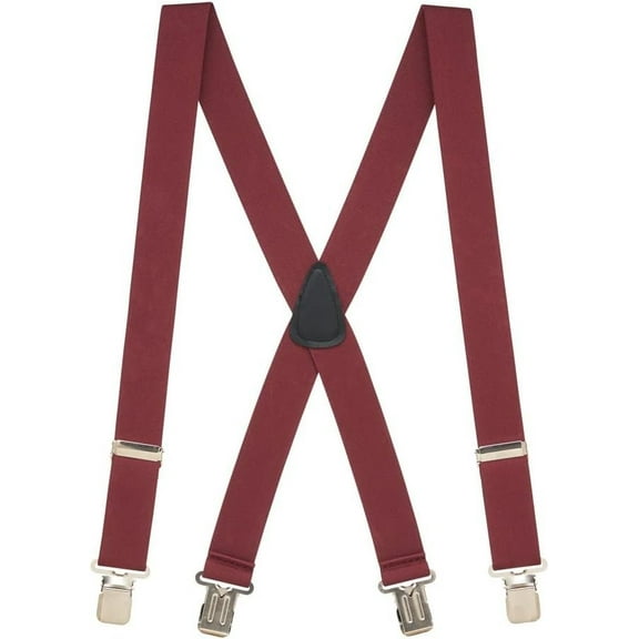 SuspenderStore Solid Color Suspenders -1.5-Inch Wide Elastic - Gator Clip - 4 Sizes, Includes Big & Tall