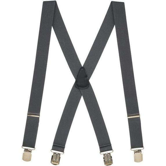 SuspenderStore Solid Color Suspenders -1.5-Inch Wide Elastic - Pin Clip - 4 Sizes, Includes Big & Tall