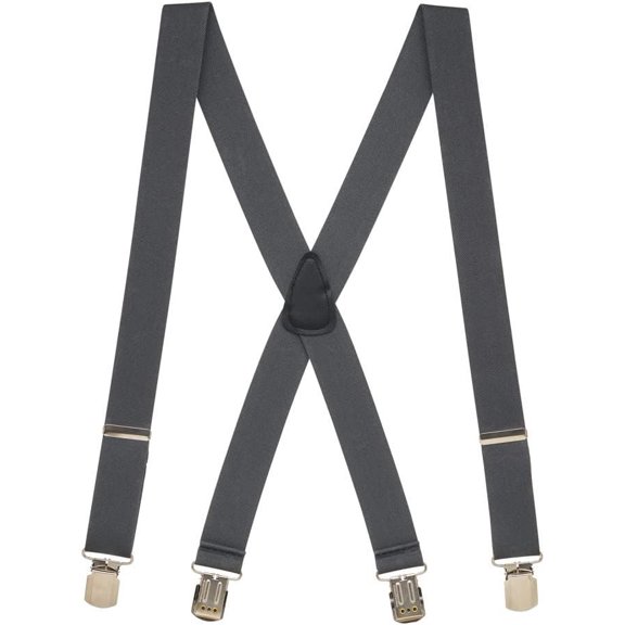 SuspenderStore Solid Color Suspenders -1.5-Inch Wide Elastic - Pin Clip - 4 Sizes, Includes Big & Tall