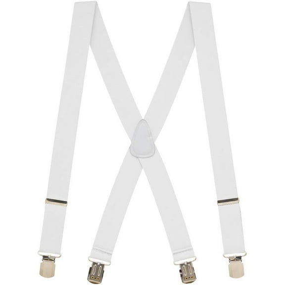 SuspenderStore Solid Color Suspenders -1.5-Inch Wide Elastic - Pin Clip - 4 Sizes, Includes Big & Tall
