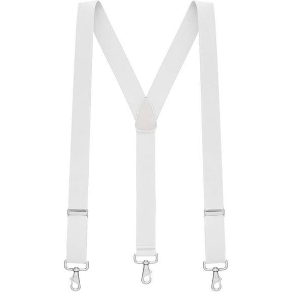 SuspenderStore Solid Color Suspenders -1.5-Inch Wide Elastic - Trigger Snap - 4 Sizes, Includes Big & Tall
