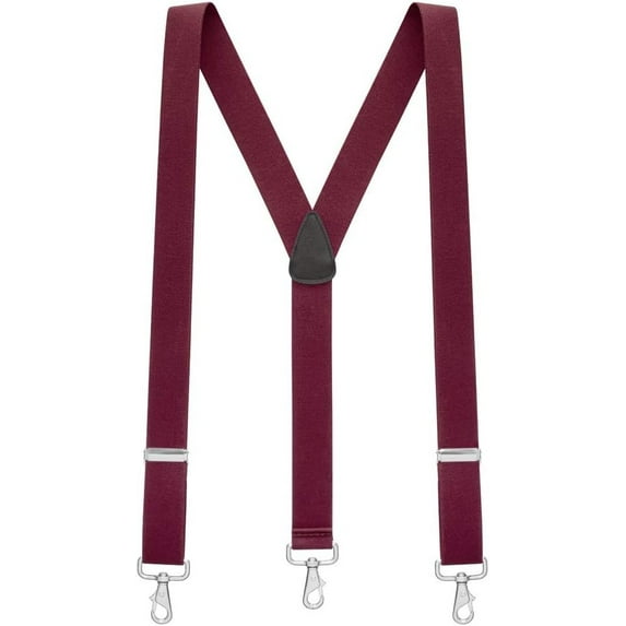 SuspenderStore Solid Color Suspenders -1.5-Inch Wide Elastic - Trigger Snap - 4 Sizes, Includes Big & Tall